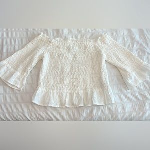 American Eagle, White, Size Small, off the shoulder, ruffled